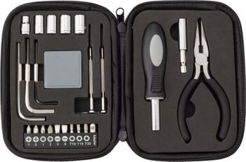 Boîte à outils de 23 pièces dans un étui zippé en PU Lani