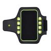 Brassard sport avec LED, noir/vert