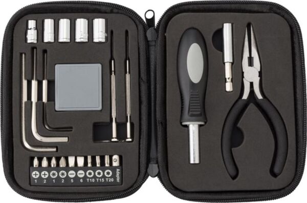 Boîte à outils de 23 pièces dans un étui zippé en PU Lani