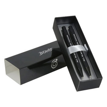 Set Bowie Stylo bille & Porte-mines Mat Noir