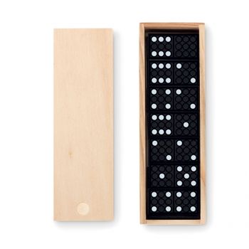 Jeu de domino dans une boite