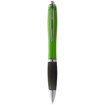 Stylo à bille Nash avec corps en couleur et grip noir