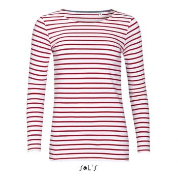 TEE-SHIRT FEMME MANCHES LONGUES RAYÉ MARINE WOMEN