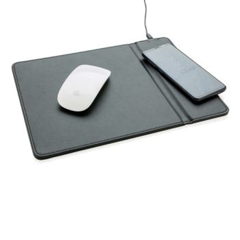 Tapis de souris avec chargeur à induction 5W, noir