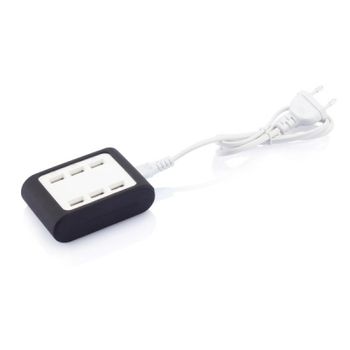 Station de recharge 6 ports USB, noir