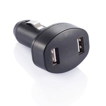 Double chargeur allume-cigare USB, noir