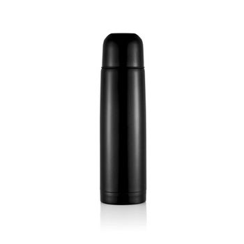 Bouteille thermos en acier inoxydable, noir