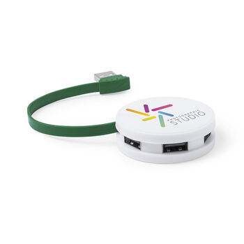 Port USB arrondi et bicolore